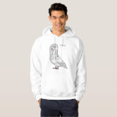Jacobin-Taube-Cartoon Hoodie (Vorne ganz)