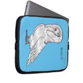 Jacobin-Taube-Cartoon Laptopschutzhülle (Vorne Rechts)