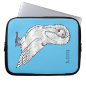 Jacobin-Taube-Cartoon Laptopschutzhülle (Vorderseite)