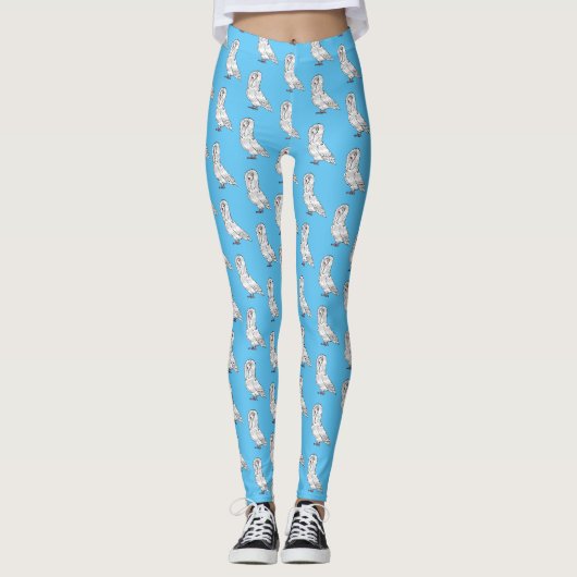Jacobin-Taube-Cartoon Leggings (Vorderseite)