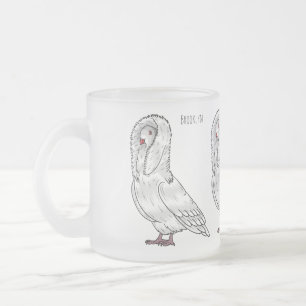 Jacobin-Taube-Cartoon Mattglastasse