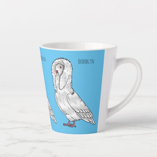 Jacobin-Taube-Cartoon Milchtasse (Rechts)