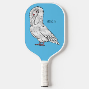 Jacobin-Taube-Cartoon Pickleball Schläger