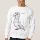 Jacobin-Taube-Cartoon Sweatshirt (Vorderseite)