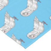 Jacobin-Taube-Cartoon Tischdecke (Schrägansicht)