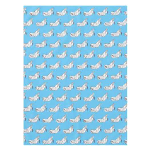 Jacobin-Taube-Cartoon Tischdecke (Vorderseite)