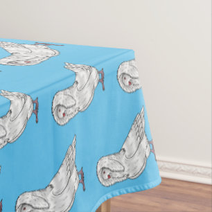 Jacobin-Taube-Cartoon Tischdecke