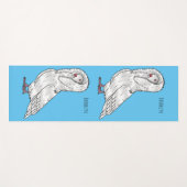 Jacobin-Taube-Cartoon Yogamatte (Vorderseite (Horizontal))