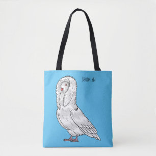 Jacobinentaube Vogel Cartoon-Illustration Tasche