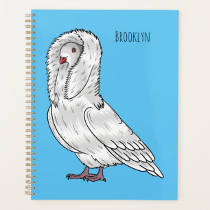 Jacobinertaube Vogel Cartoon-Illustration Planer