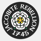 Jacobit 1745 runder aufkleber (Vorderseite)