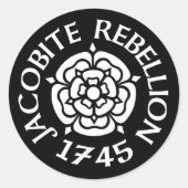 Jacobite 1745 runder aufkleber (Vorderseite)