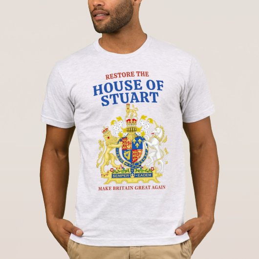 Jacobite Stuart Monarchist T-Shirt (Vorderseite)