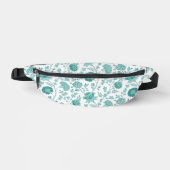 Jacobobobohne Blumenmuster Tees auf Weiß Bauchtasche (Vorderseite)