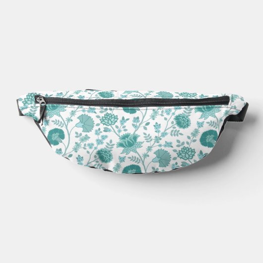 Jacobobobohne Blumenmuster Tees auf Weiß Bauchtasche (Ablage )