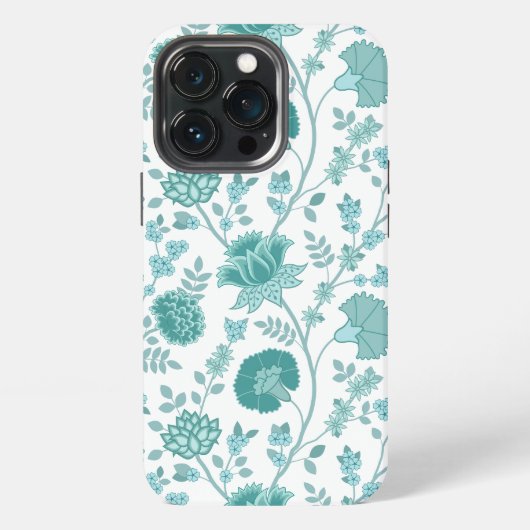 Jacobobobohne Blumenmuster Tees auf Weiß iPhone Hülle (Hinten)