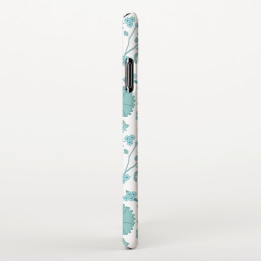 Jacobobobohne Blumenmuster Tees auf Weiß iPhone Hülle (Rechte Seite)