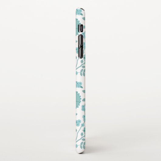 Jacobobobohne Blumenmuster Tees auf Weiß iPhone Hülle (Linke Seite)