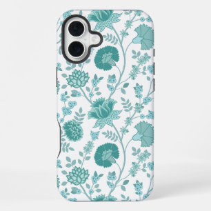 Jacobobobohne Blumenmuster Tees auf Weiß iPhone 16 Plus Hülle