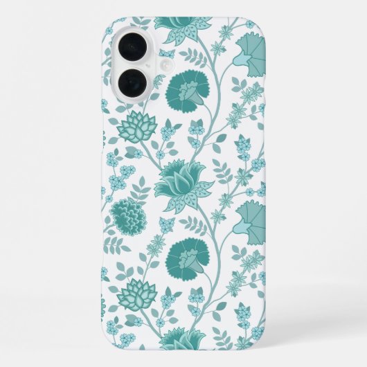 Jacobobobohne Blumenmuster Tees auf Weiß iPhone Hülle (Rückseite)