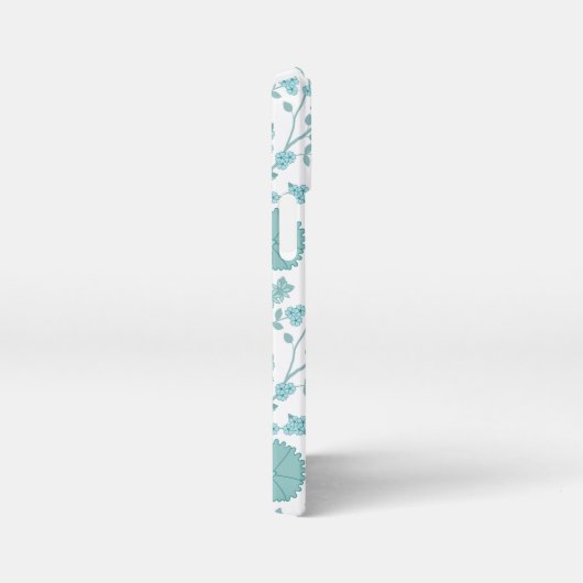 Jacobobobohne Blumenmuster Tees auf Weiß iPhone Hülle (Rechte Seite)