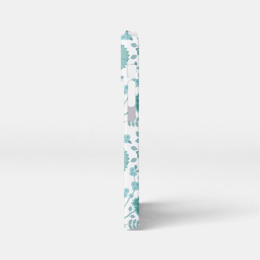 Jacobobobohne Blumenmuster Tees auf Weiß iPhone Hülle (Linke Seite)