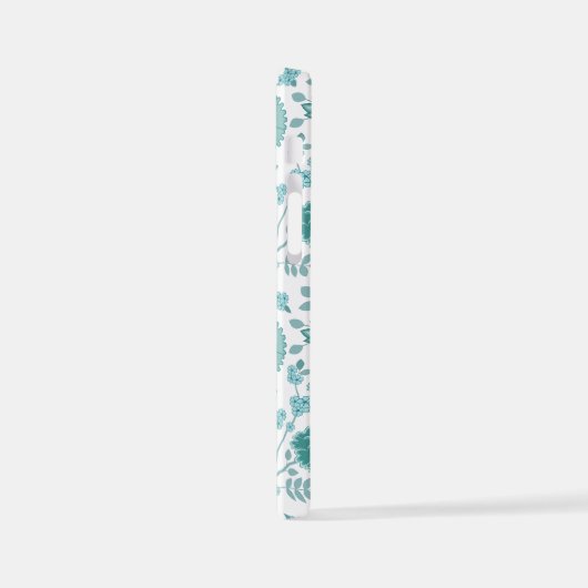 Jacobobobohne Blumenmuster Tees auf Weiß iPhone Hülle (Linke Seite)