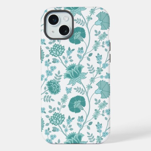 Jacobobobohne Blumenmuster Tees auf Weiß iPhone Hülle (Rückseite)