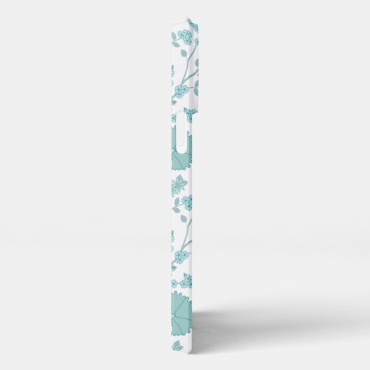 Jacobobobohne Blumenmuster Tees auf Weiß iPhone Hülle (Rechte Seite)