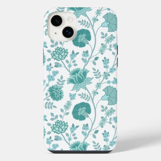 Jacobobobohne Blumenmuster Tees auf Weiß iPhone Hülle (Rückseite)
