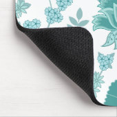 Jacobobobohne Blumenmuster Tees auf Weiß Mousepad (Ecke)
