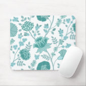 Jacobobobohne Blumenmuster Tees auf Weiß Mousepad (Mit Mouse)