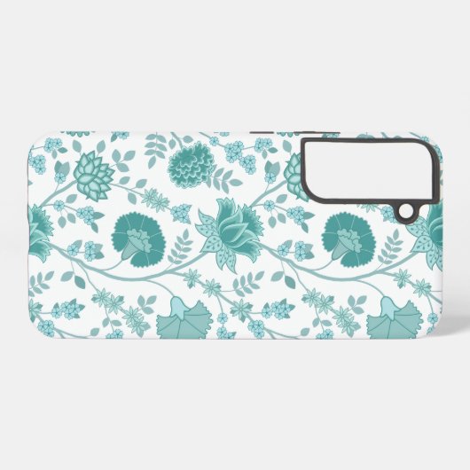 Jacobobobohne Blumenmuster Tees auf Weiß Samsung Galaxy Hülle (Rückseite (Horizontal))