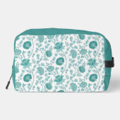 Jacobobobohne Blumenmuster Tees auf Weiß Waschbeutel (Rückseite)