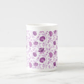 Jacobobobohnenartige Muster auf Weiß Porzellantasse (Vorderseite)