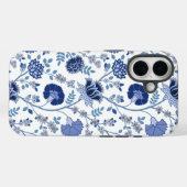 Jacobobobohnenfloral Big Pattern Blues auf Weiß Case-Mate iPhone Hülle (Rückseite (Horizontal))
