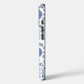 Jacobobobohnenfloral Big Pattern Blues auf Weiß Case-Mate iPhone Hülle (Rückseite / Links)