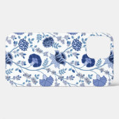 Jacobobobohnenfloral Big Pattern Blues auf Weiß Case-Mate iPhone Hülle (Rückseite (Horizontal))