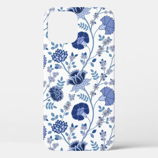 Jacobobobohnenfloral Big Pattern Blues auf Weiß Case-Mate iPhone Hülle (Rückseite)