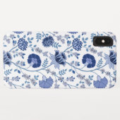 Jacobobobohnenfloral Big Pattern Blues auf Weiß Case-Mate iPhone Hülle (Rückseite (Horizontal))