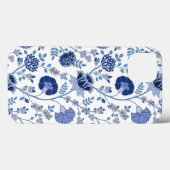 Jacobobobohnenfloral Big Pattern Blues auf Weiß Case-Mate iPhone Hülle (Rückseite (Horizontal))