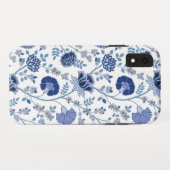 Jacobobobohnenfloral Big Pattern Blues auf Weiß Case-Mate iPhone Hülle (Rückseite (Horizontal))