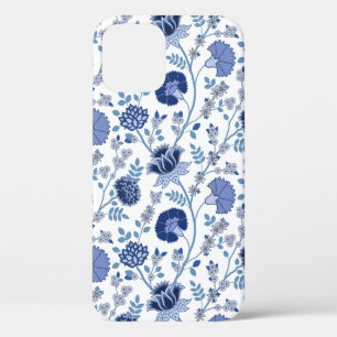 Jacobobobohnenfloral Big Pattern Blues auf Weiß Case-Mate iPhone Hülle