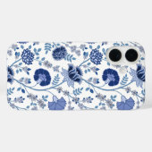 Jacobobobohnenfloral Big Pattern Blues auf Weiß Case-Mate iPhone Hülle (Rückseite (Horizontal))