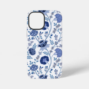 Jacobobobohnenfloral Big Pattern Blues auf Weiß iPhone 12 Mini Hülle