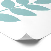 Jacobobobohnenfloral Lg Muster Tees auf Weiß Poster (Ecke)