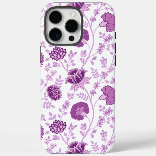 Jacobobobohnenflorale Big Pattern Pinks auf Weiß Case-Mate iPhone Hülle (Rückseite)