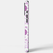 Jacobobobohnenflorale Big Pattern Pinks auf Weiß Case-Mate iPhone Hülle (Rückseite / Links)