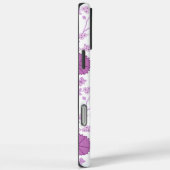 Jacobobobohnenflorale Big Pattern Pinks auf Weiß Case-Mate iPhone Hülle (Rückseite / Rechts)