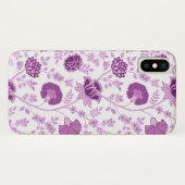 Jacobobobohnenflorale Big Pattern Pinks auf Weiß Case-Mate iPhone Hülle (Rückseite (Horizontal))